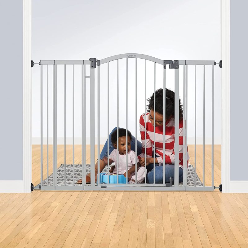 Summer Infant Extra Tall Safety Baby Gate Metal for Doorways Tall Walk-Through Baby Pet Gate