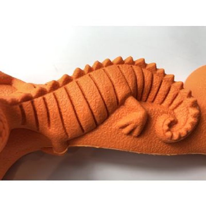 Aggressive Chewer Orange Dog Chew Toys Design Natural Rubber