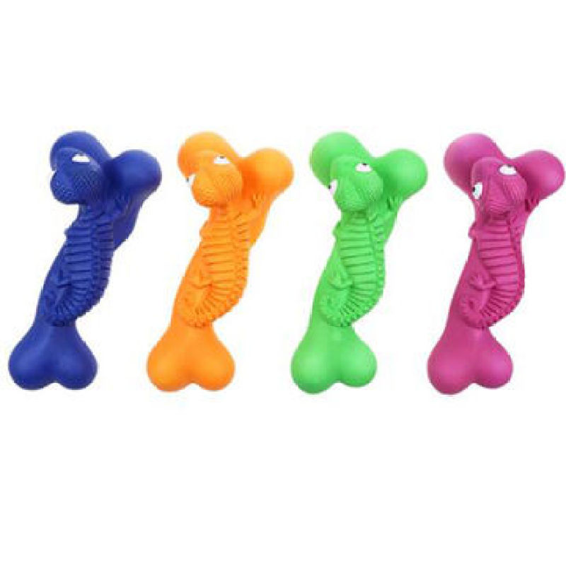 Aggressive Chewer Orange Dog Chew Toys Design Natural Rubber
