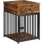 Indoor Pet Crate End Table Decorative Dog Kennel Wooden Dog House