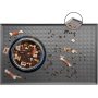 Raised Edges to Prevent Spills Water Pet Feeding Mat Easy Clean Dogs and Cats Resistant Placemat Tray