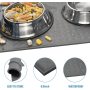 Raised Edges to Prevent Spills Water Pet Feeding Mat Easy Clean Dogs and Cats Resistant Placemat Tray