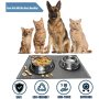 Raised Edges to Prevent Spills Water Pet Feeding Mat Easy Clean Dogs and Cats Resistant Placemat Tray