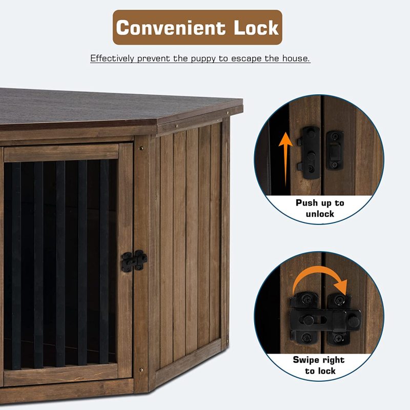 Pet Crate Indoor Use Kennel with Door End Table