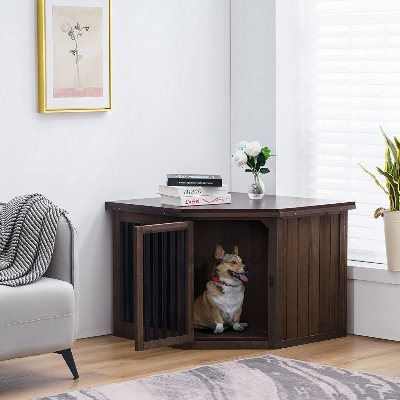 Pet Crate Indoor Use Kennel with Door End Table