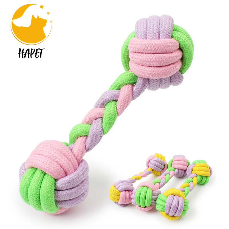 Rope Cotton Dog Toys Durable Teeth Cleaning Pet Chew Toys