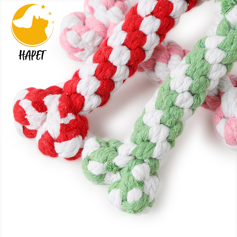 Rope Cotton Dog Toys Durable Teeth Cleaning Pet Chew Toys