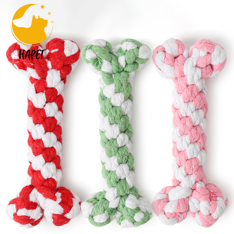 Rope Cotton Dog Toys Durable Teeth Cleaning Pet Chew Toys