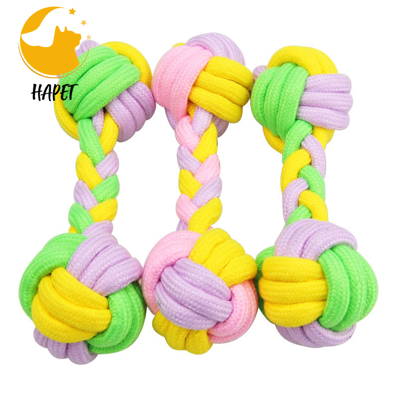 Rope Cotton Dog Toys Durable Teeth Cleaning Pet Chew Toys