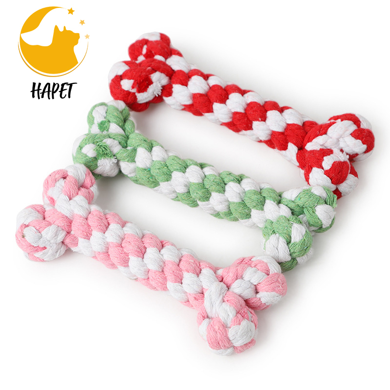 Rope Cotton Dog Toys Durable Teeth Cleaning Pet Chew Toys