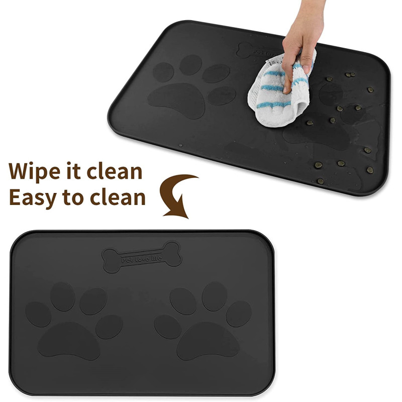 Foldable Pet Placemat Non-Slip Waterproof  Silicone Pet Feeding Mats for Small and Medium Cats and Dogs
