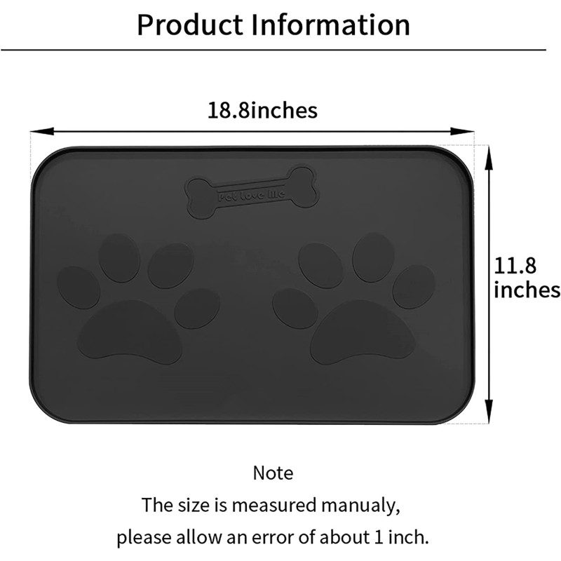 Foldable Pet Placemat Non-Slip Waterproof  Silicone Pet Feeding Mats for Small and Medium Cats and Dogs