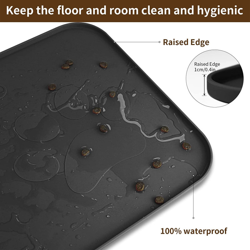 Foldable Pet Placemat Non-Slip Waterproof  Silicone Pet Feeding Mats for Small and Medium Cats and Dogs