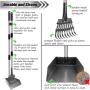 Metal Pooper Scooper Easy Pick Up Dog Poop Rake & Scoop Portable Yard Poop Scooper