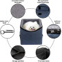 Dog Car Seat Pet Booster Seat Pet Travel Safety Seat Dog Bed for Car with Storage Pocket
