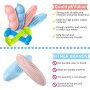 6 Pieces Puppy Bone-Shaped Chew Toy Puppy Teething Toy Rubber Chew Dog Pet Teething Toy for 2-8 Months Puppy Teeth Cleaning