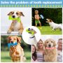 6 Pieces Puppy Bone-Shaped Chew Toy Puppy Teething Toy Rubber Chew Dog Pet Teething Toy for 2-8 Months Puppy Teeth Cleaning