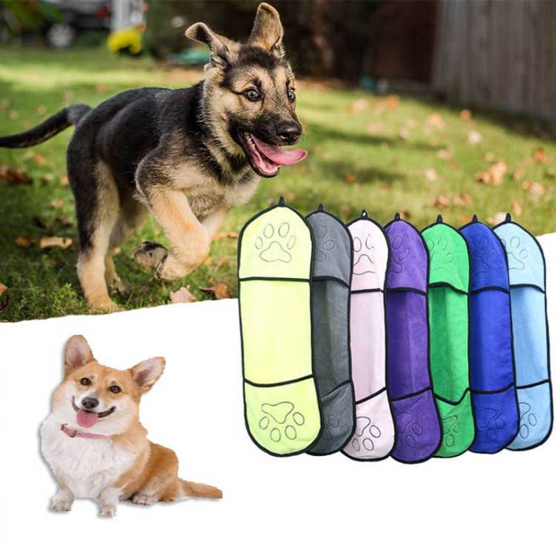 Amazon Top Sell Luxury Comfortable Super Absorbent Quick Drying Machine Washable Hand Pocket Clean Dog Microfibre Towel