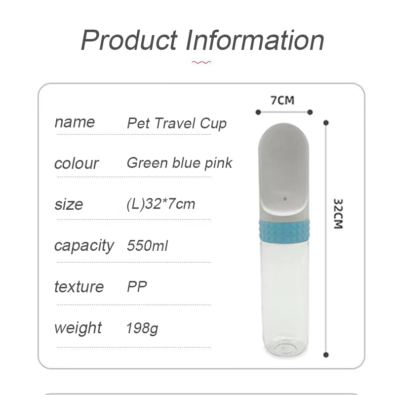 New Model  Manufacturer Food Grade Leak Proof Portable Pet Travel Water Bottle For Dogs