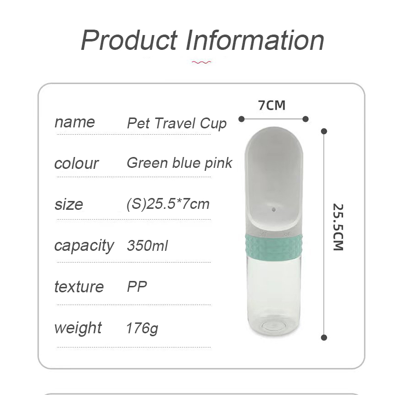 New Model  Manufacturer Food Grade Leak Proof Portable Pet Travel Water Bottle For Dogs