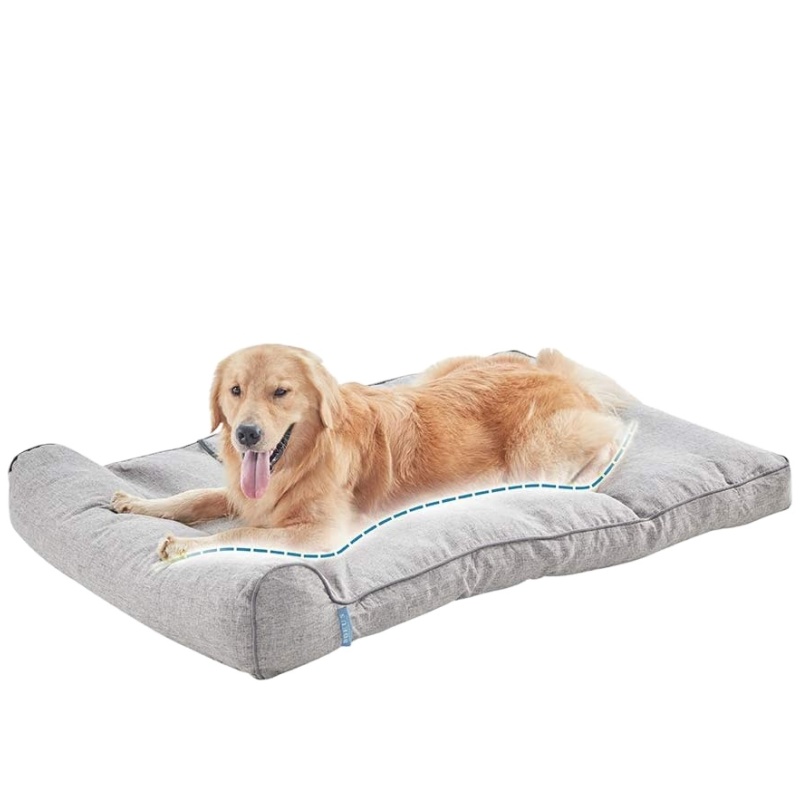 Dog Beds for Large Dogs Clearance Super Thick & Comfortable Pet Bed with Pillow, Washable Cover and Anti-Slip Bottom