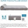 Dog Beds for Large Dogs Clearance Super Thick & Comfortable Pet Bed with Pillow, Washable Cover and Anti-Slip Bottom
