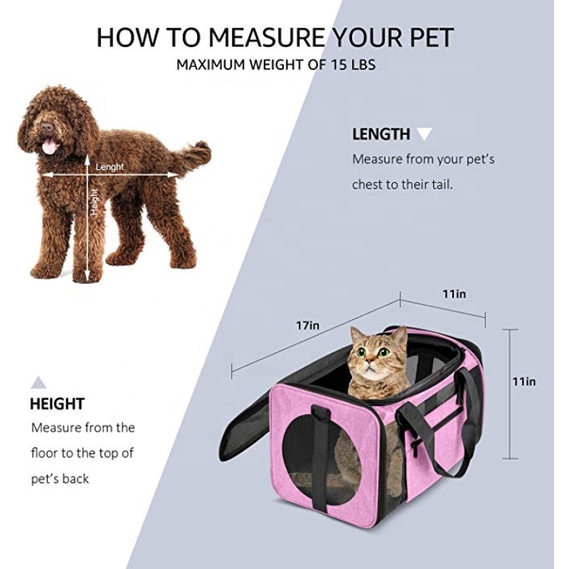 durable pet bag portable dog handbag breathable cat travel carrier