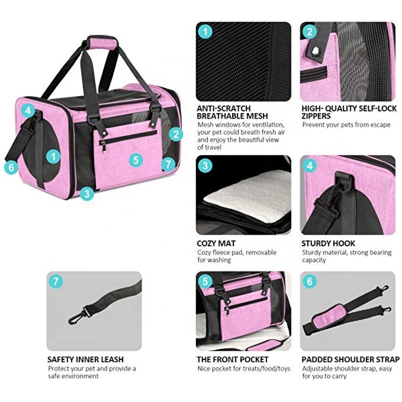 durable pet bag portable dog handbag breathable cat travel carrier