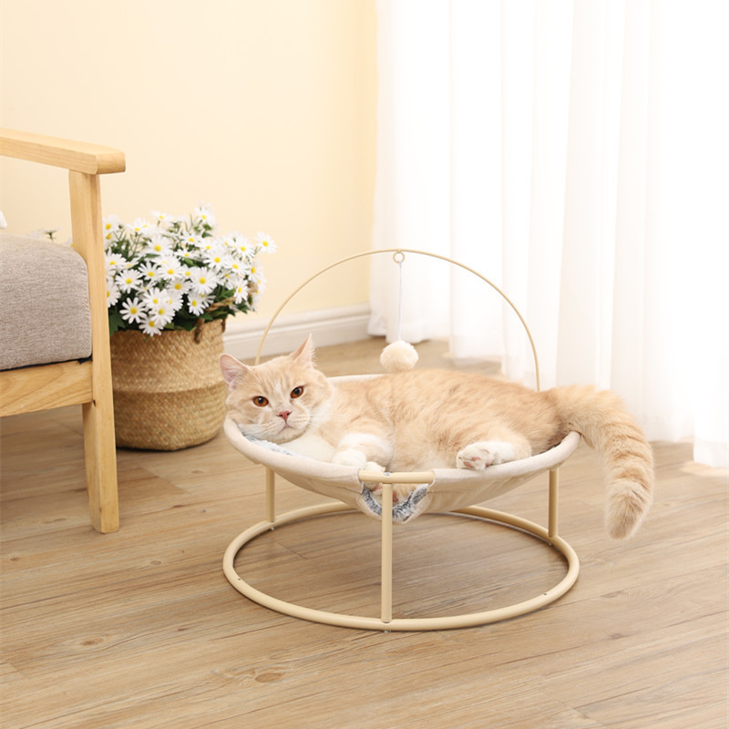 Elevated Cat Beds for Indoor Cats - Breathable Washable Cat Hammock Pet Supplies,Free-Standing Stable Detachable Pet Bed