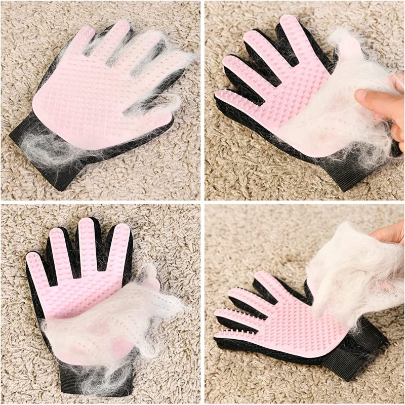 1PC Pet Grooming Mitten Double-Side Pet Grooming Design with Silicone Needles