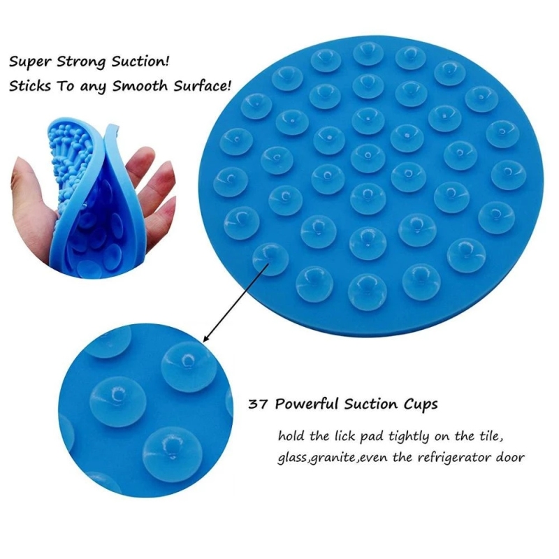 Dog Feeding Lick Mat Pet Dog Feeder Bowl for Bath Distraction Pet Lick Mat Silicone