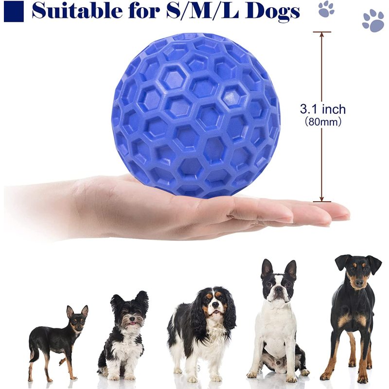 Dog Toys for Aggressive Chewers Large Breed, Interactive Squeaky Dog Balls for Medium Dogs Relieving Anxiety, Small Dog Toys
