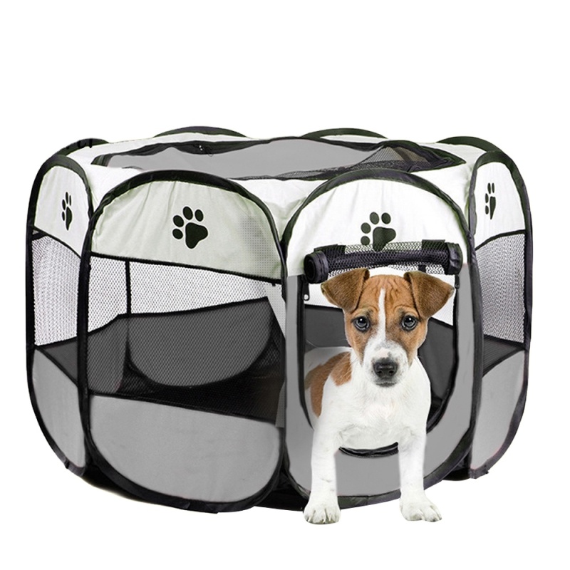 Portable Pet Playpen, Dog Playpen Foldable Pet Exercise Pen Tents Dog Kennel House Playground for Puppy Dog Yorkie Cat Bunny