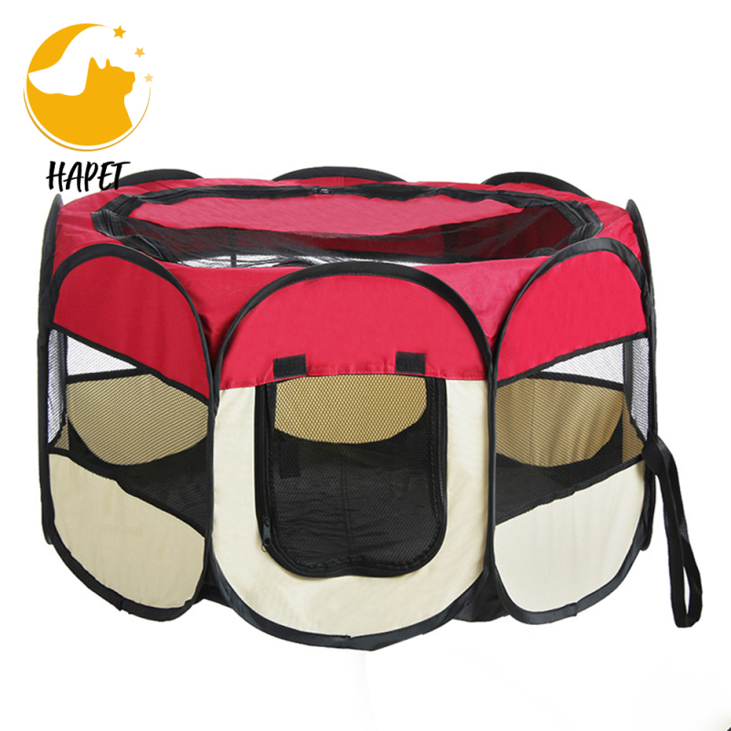 Portable Pet Playpen, Dog Playpen Foldable Pet Exercise Pen Tents Dog Kennel House Playground for Puppy Dog Yorkie Cat Bunny