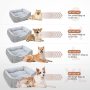 Dog Bed for Large Medium Small Dogs & Cats Soft Rectangle Washable Dog Sofa Bed