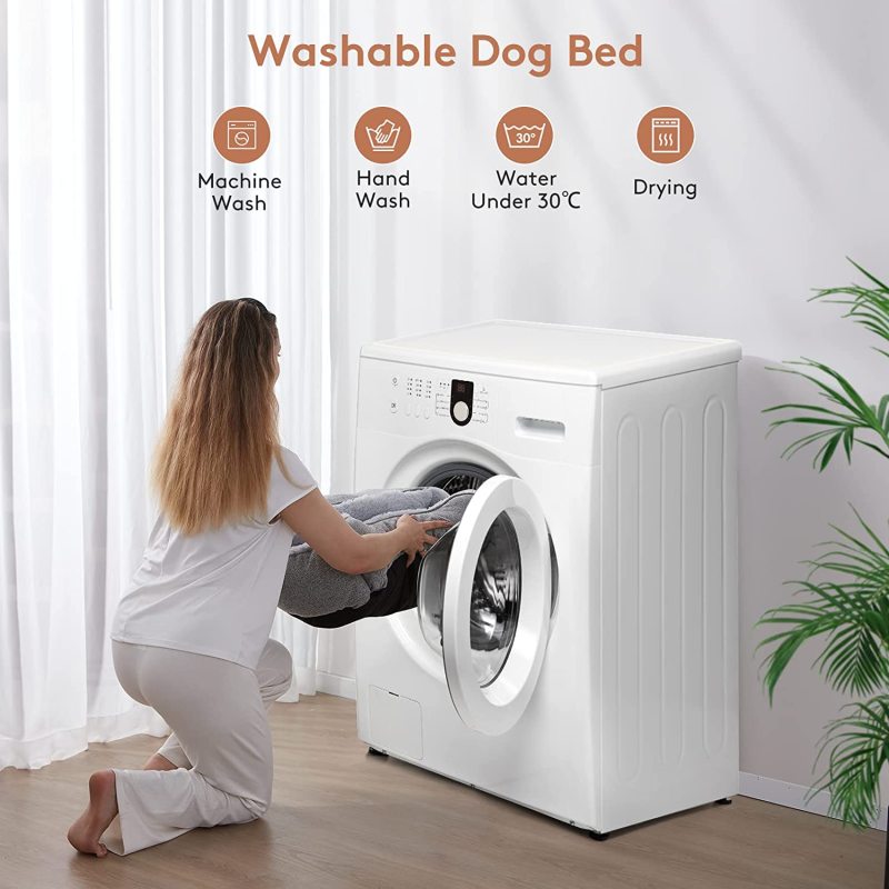 Dog Bed for Large Medium Small Dogs & Cats Soft Rectangle Washable Dog Sofa Bed