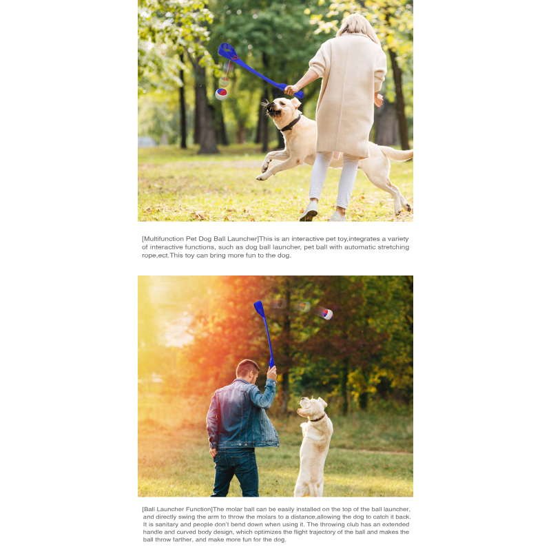Interactive Dog Non-Automatic Launcher Ball Throwing Ball Toy For Medium And Large Dog