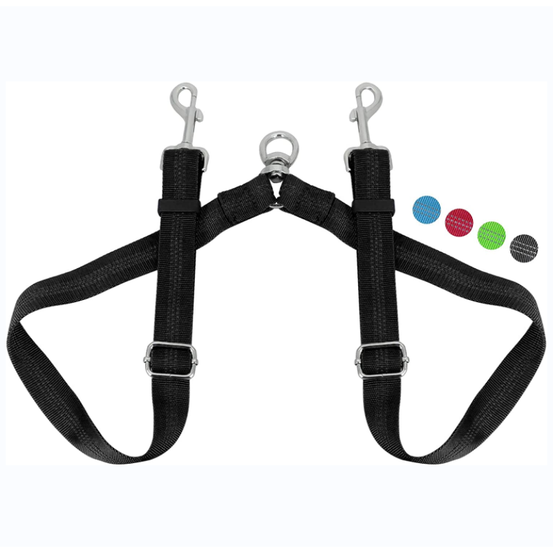 Adjustable Length and Tangle Free Dual Dog Leash for Small Dog