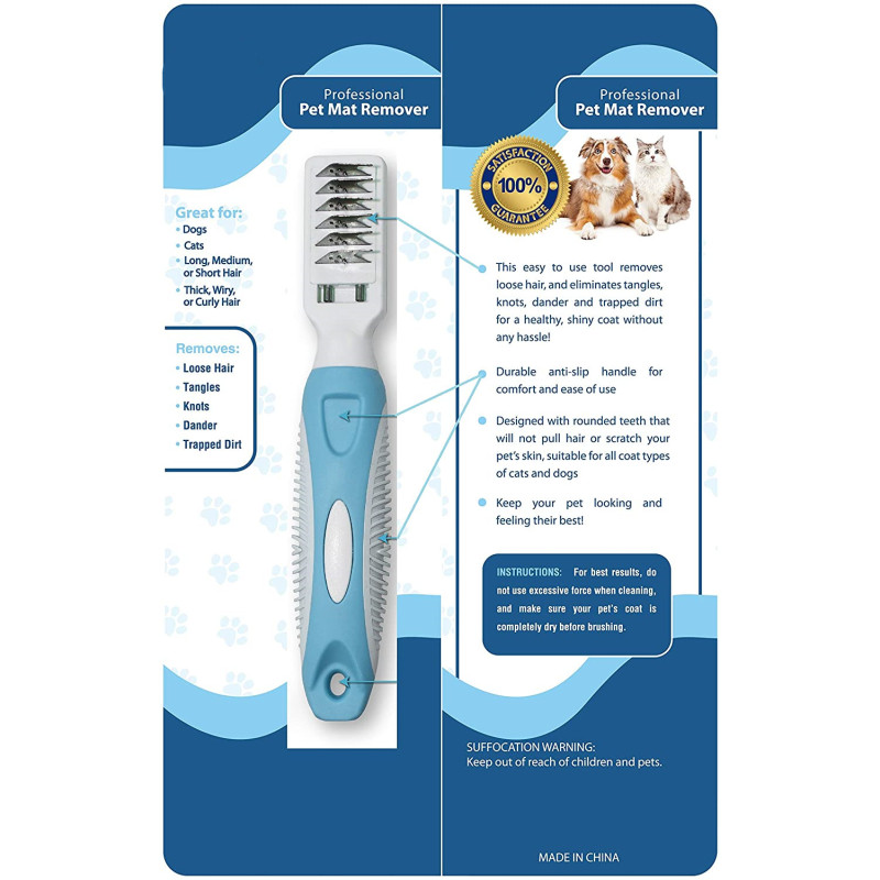 Straightens Tuft And Knotted Pet Hair Remover Extremely Gentle on Pets Easily removes Mats