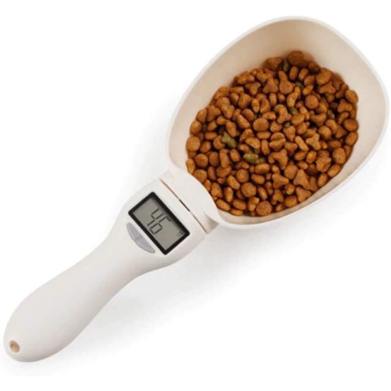 Pet Food Measuring Scoop Weighing Scale Cup Dog Cat Feeding Bowl Spoon Kitchen Portable Pet Scoop for Dog