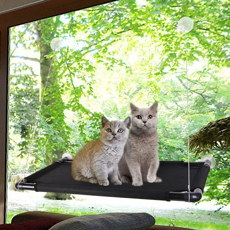 Suction Cups Cat Hammock Window Pet Kitten Resting Seat Shelf for Safety Saving Space