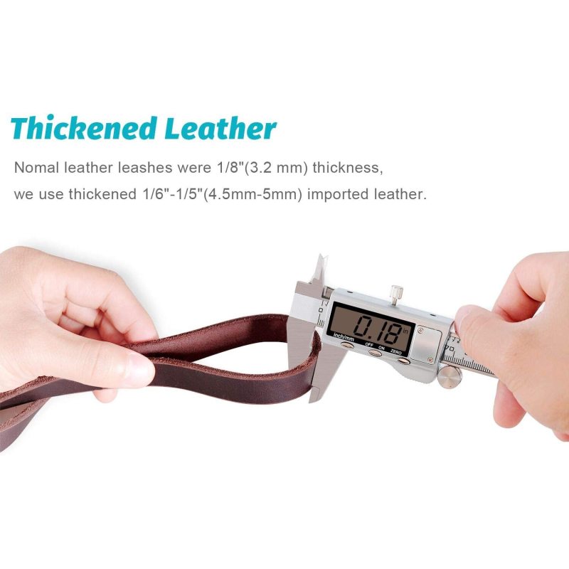 Heavy Duty Leather Dog Leash Best Military Grade for Dogs Training