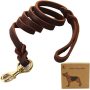 Heavy Duty Leather Dog Leash Best Military Grade for Dogs Training