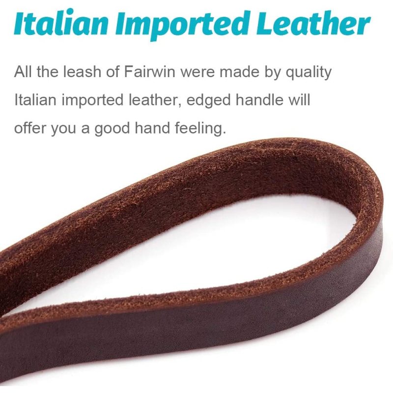 Heavy Duty Leather Dog Leash Best Military Grade for Dogs Training