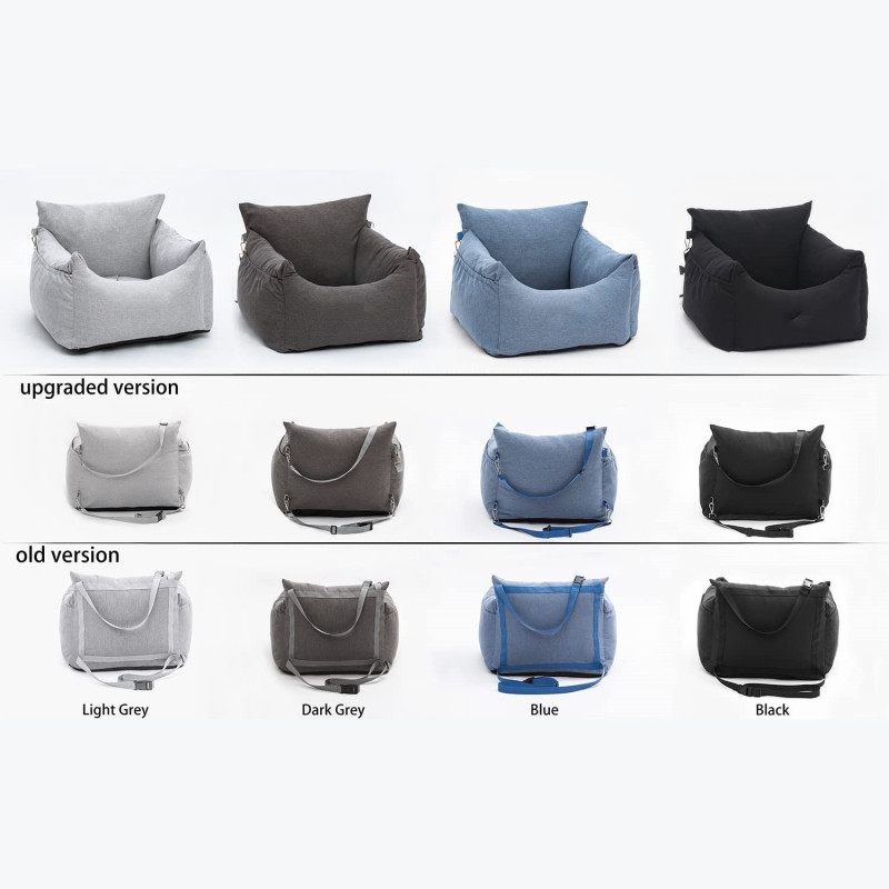 Dog Car Seat for Small Dog, Pet Booster Seat Dog Travel Safety Car Carrier with Side Pocket Storage Fully Removable and Washable