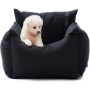 Dog Car Seat for Small Dog, Pet Booster Seat Dog Travel Safety Car Carrier with Side Pocket Storage Fully Removable and Washable