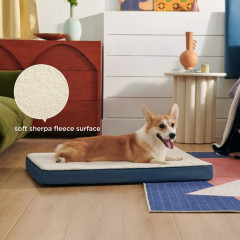 Wholesale Orthopedic Memory Foam Dog Bed Pet Bed Washable Cover Dog Cat Bed Removable Cover Indoor Cat Dog Mat Pad