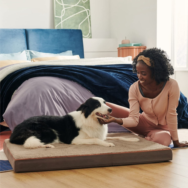 Wholesale Orthopedic Memory Foam Dog Bed Pet Bed Washable Cover Dog Cat Bed Removable Cover Indoor Cat Dog Mat Pad