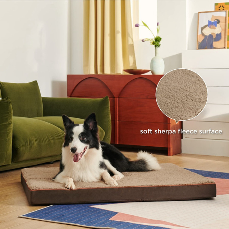 Wholesale Orthopedic Memory Foam Dog Bed Pet Bed Washable Cover Dog Cat Bed Removable Cover Indoor Cat Dog Mat Pad