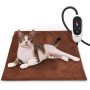 Pet Heating Pad for Dogs Cats with Timer Upgraded Electric Heated Pad Temperature Adjustable Pet Bed Warmer Blanket Mat Auto Pow